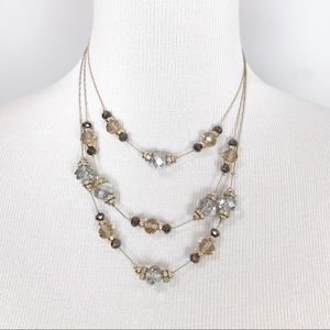White House Black Market Jewelry - NWT WHBM 3 Tiered Beaded Necklace White House Black Market Jewelry - NWT WHBM 3 Tiered Beaded Necklace